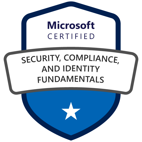 Badge oficial da certificação Microsoft Certified: Security, Compliance, and Identity Fundamentals (SC-900) de Patrick Alexandrino